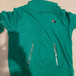 Aviator Nation Green snorkel Sweatshirt with Logo